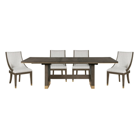 Griffin Brown 5-Piece 96" Extendable Dining Set from Homelegance - Luna Furniture