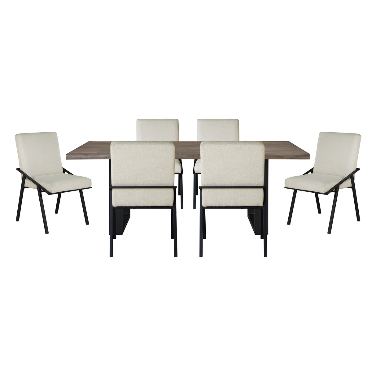 Rochelle Natural Oak/Cream 7-Piece 84" Dining Set from Homelegance - Luna Furniture