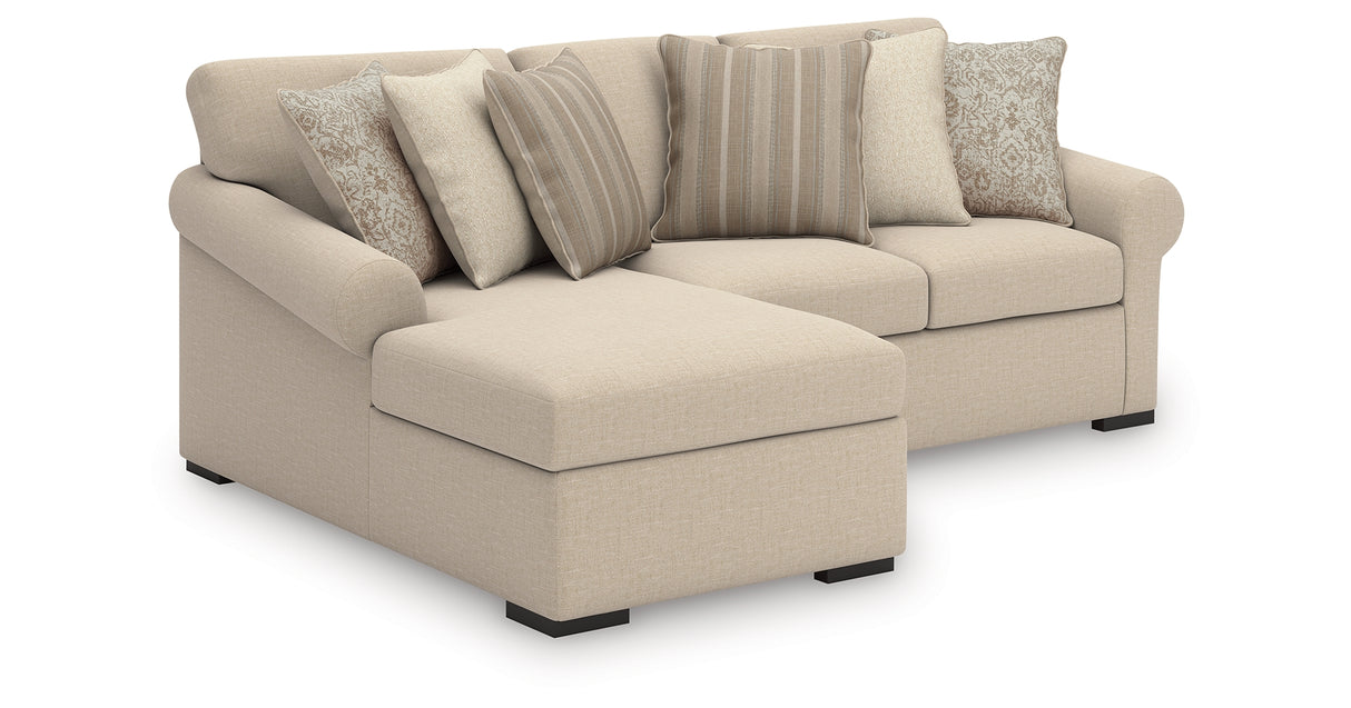 LadyMae Twill 2-Piece LAF Chaise Sectional from Ashley Furniture - Luna Furniture