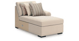 LadyMae Twill 5-Piece RAF Chaise Sectional from Ashley Furniture - Luna Furniture