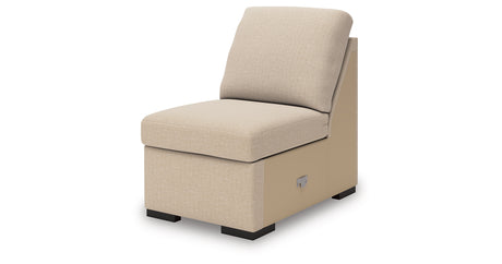 LadyMae Twill Armless Chair from Ashley Furniture - Luna Furniture