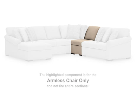 LadyMae Twill Armless Chair from Ashley Furniture - Luna Furniture