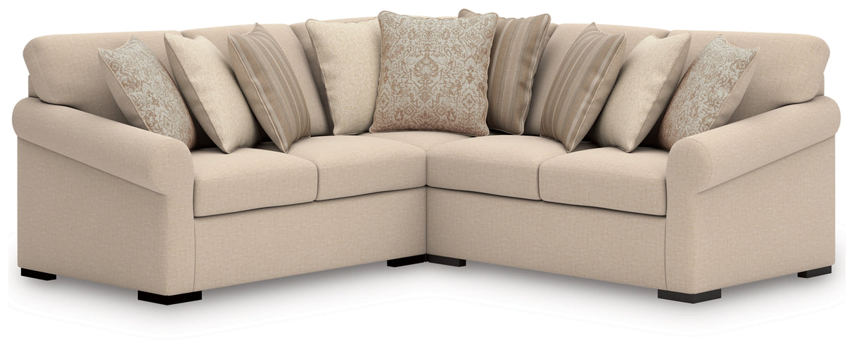 LadyMae Twill 3-Piece Sectional from Ashley Furniture - Luna Furniture
