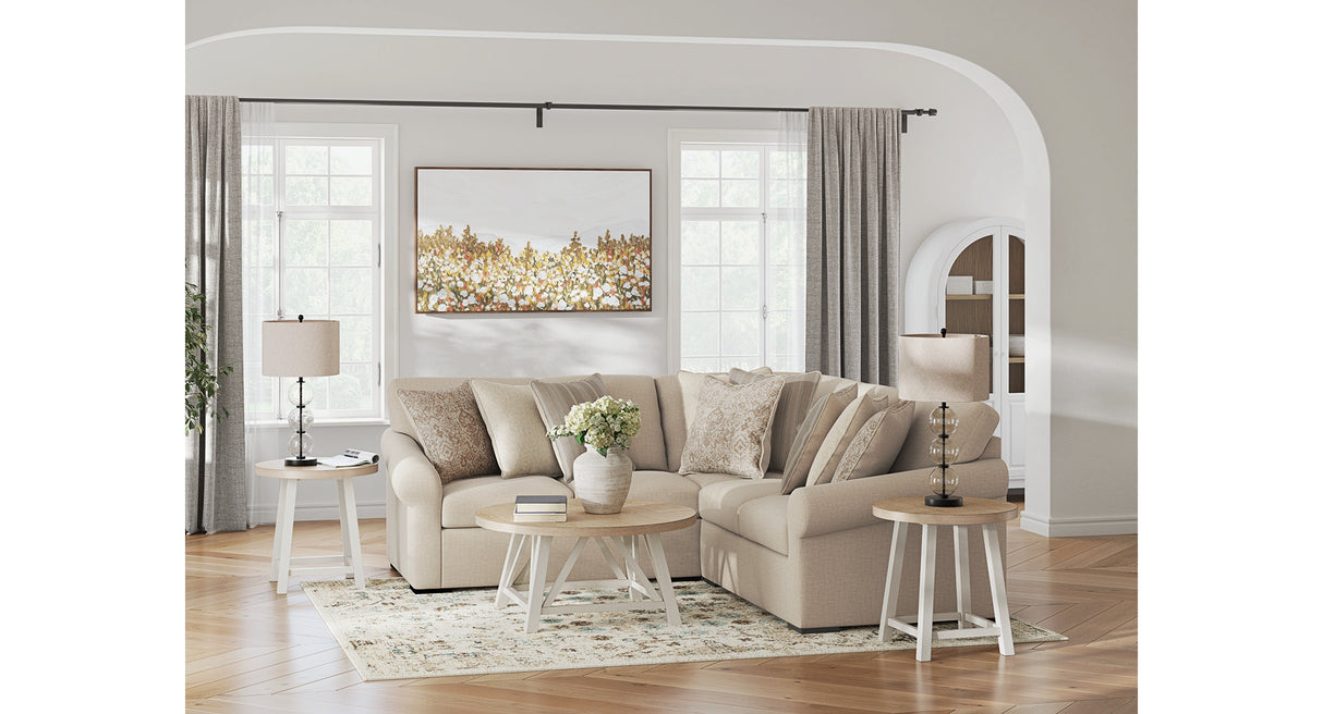 LadyMae Twill 3-Piece Sectional from Ashley Furniture - Luna Furniture