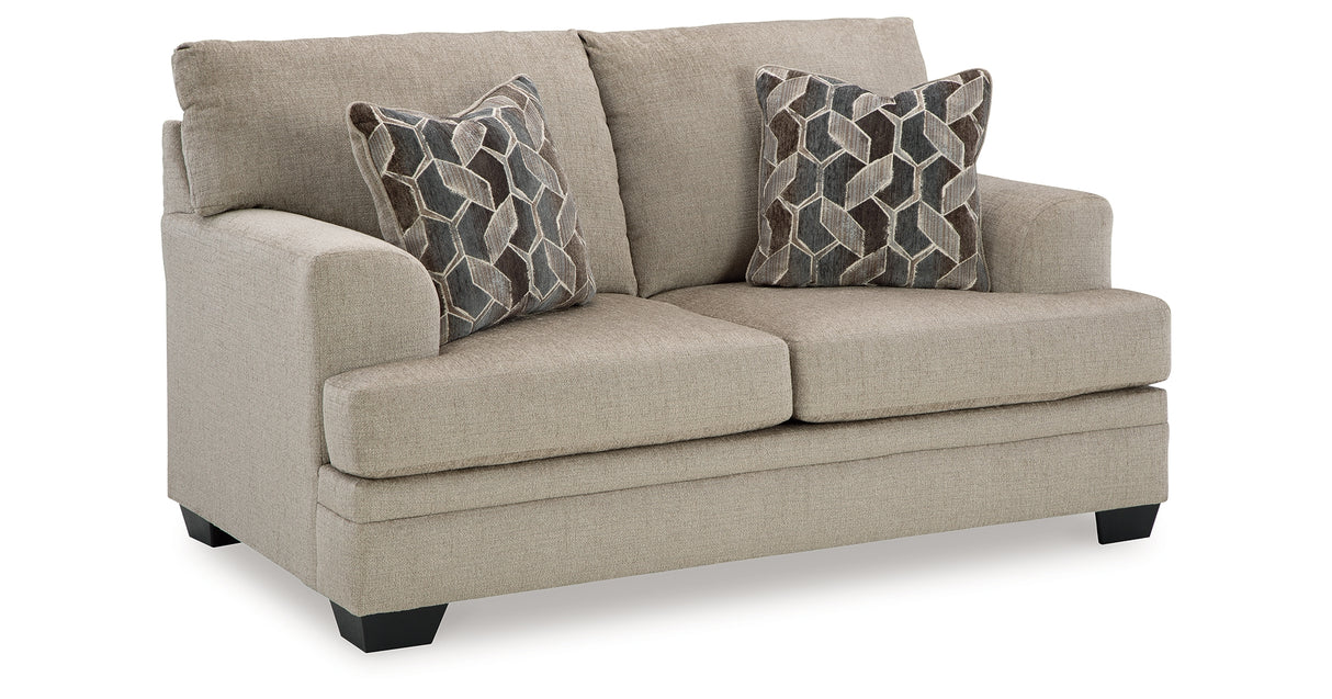 Stonemeade Sofa, Loveseat, Chair and Ottoman in Taupe from Ashley Furniture - Luna Furniture