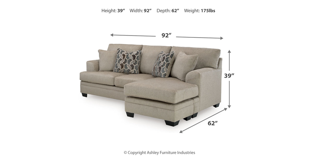 Stonemeade Taupe Sofa Chaise and Oversized Chair from Ashley Furniture - Luna Furniture