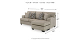 Stonemeade Taupe Sofa Chaise and Oversized Chair from Ashley Furniture - Luna Furniture