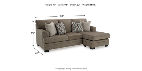 Stonemeade Nutmeg Sofa Chaise and Recliner from Ashley - Luna Furniture