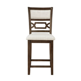 Hutchinson Dark Brown/Beige 5-Piece Counter Height Set from Homelegance - Luna Furniture