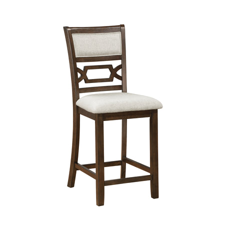 Hutchinson Dark Brown/Beige 5-Piece Counter Height Set from Homelegance - Luna Furniture