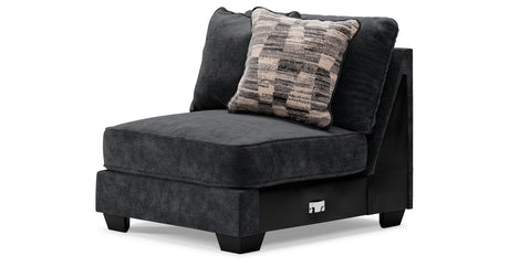 Lavernett Charcoal 5-Piece Sectional and Ottoman from Ashley Furniture - Luna Furniture