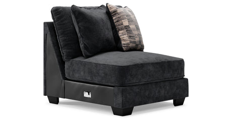 Lavernett Charcoal 5-Piece Sectional and Ottoman from Ashley Furniture - Luna Furniture