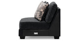 Lavernett Charcoal 5-Piece Sectional and Ottoman from Ashley Furniture - Luna Furniture