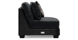 Lavernett Charcoal 5-Piece Sectional and Ottoman from Ashley Furniture - Luna Furniture