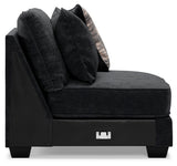 Lavernett Charcoal Armless Chair from Ashley Furniture - Luna Furniture