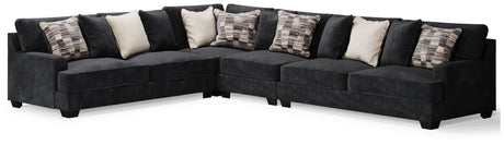 Lavernett Charcoal 4-Piece Sectional from Ashley Furniture - Luna Furniture