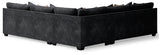 Lavernett Charcoal 3-Piece Sectional and Oversized Ottoman from Ashley Furniture - Luna Furniture