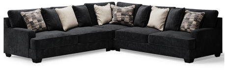 Lavernett Charcoal 3-Piece Sectional from Ashley Furniture - Luna Furniture