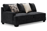 Lavernett Charcoal 4-Piece Sectional with Ottoman from Ashley - Luna Furniture