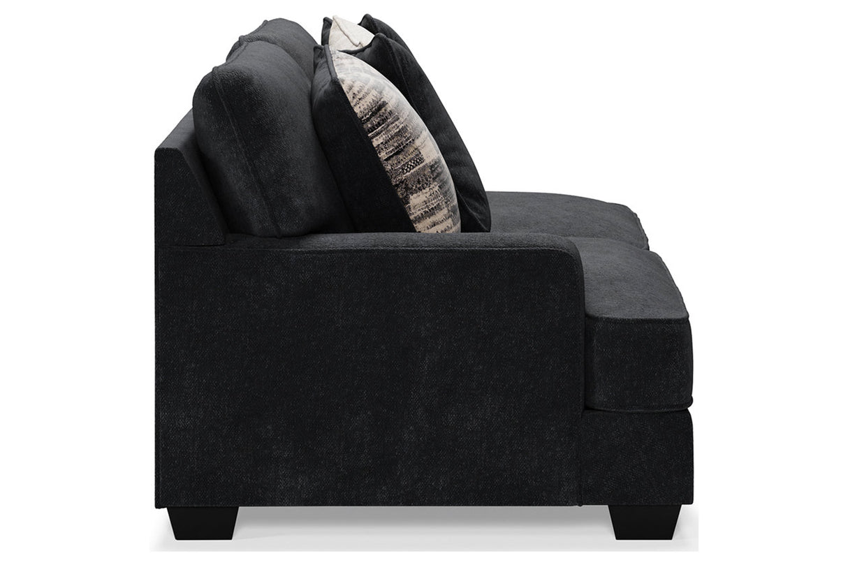Lavernett Charcoal 4-Piece Sectional with Ottoman from Ashley - Luna Furniture