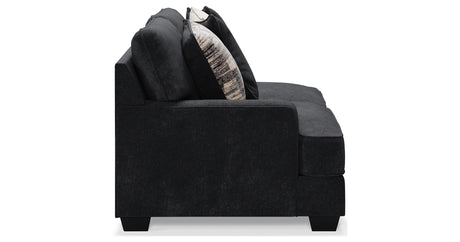 Lavernett Charcoal 5-Piece Sectional and Ottoman from Ashley Furniture - Luna Furniture