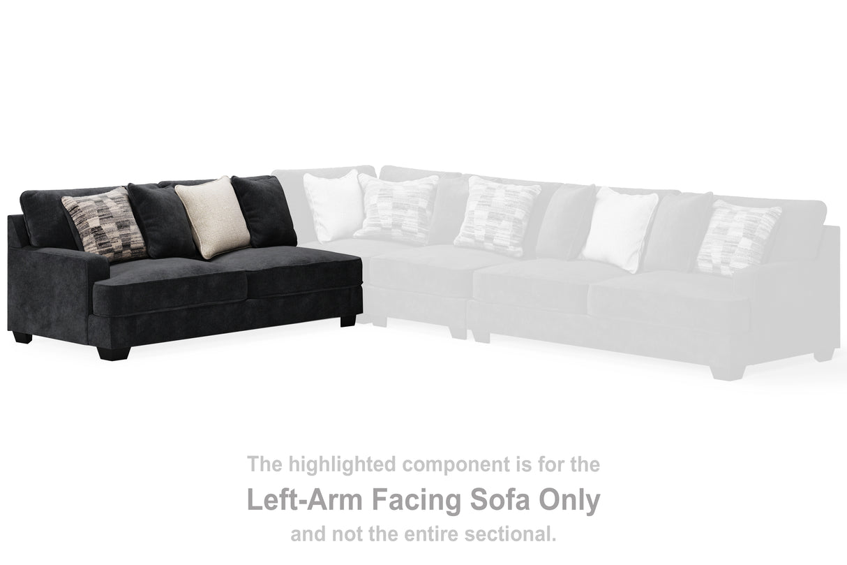 Lavernett Charcoal Left-Arm Facing Sofa from Ashley Furniture - Luna Furniture