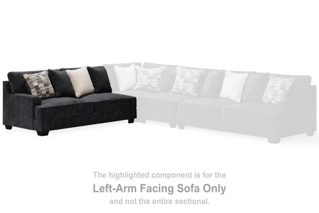 Lavernett Charcoal Left-Arm Facing Sofa from Ashley Furniture - Luna Furniture