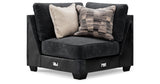 Lavernett Charcoal 4-Piece Sectional with Ottoman from Ashley Furniture - Luna Furniture