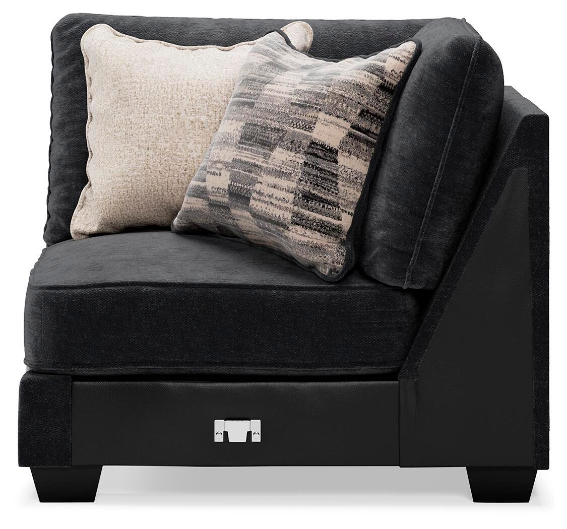 Lavernett Charcoal 4-Piece Sectional with Ottoman from Ashley Furniture - Luna Furniture