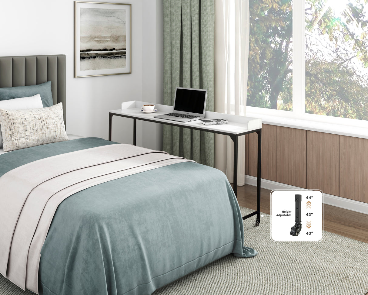Sumter White Adjustable Over The Bed Desk from Homelegance - Luna Furniture