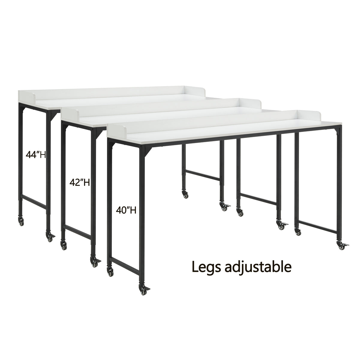 Sumter White Adjustable Over The Bed Desk from Homelegance - Luna Furniture