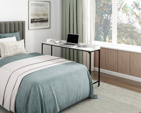 Sumter White Adjustable Over The Bed Desk from Homelegance - Luna Furniture