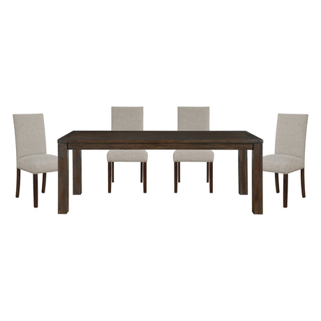 Paulson Dark Brown/Taupe 5-Piece Dining Set from Homelegance - Luna Furniture