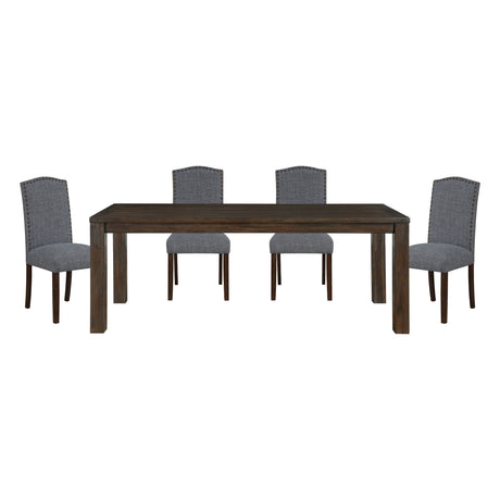 Paulson Dark Brown/Gray 5-Piece Dining Set from Homelegance - Luna Furniture