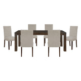 Paulson Dark Brown/Taupe 7-Piece Dining Set from Homelegance - Luna Furniture