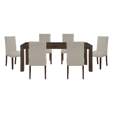 Paulson Dark Brown/Taupe 7-Piece Dining Set from Homelegance - Luna Furniture