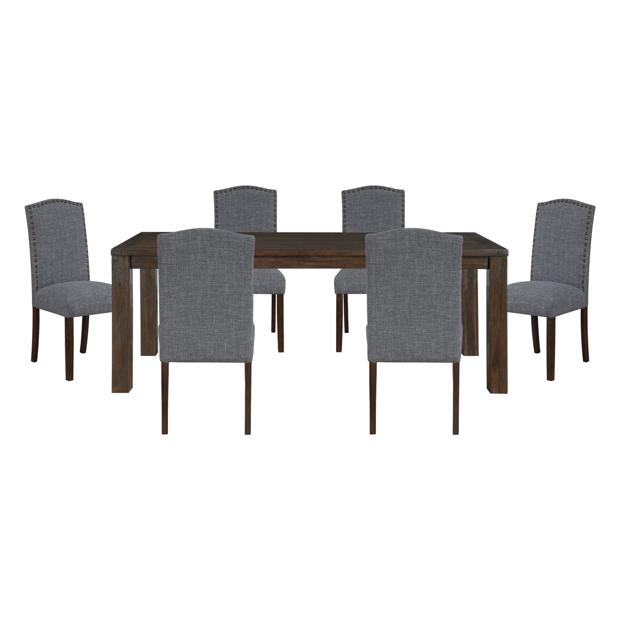 Paulson Dark Brown/Gray 7-Piece Dining Set from Homelegance - Luna Furniture