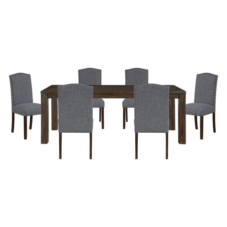Paulson Dark Brown/Gray 7-Piece Dining Set from Homelegance - Luna Furniture