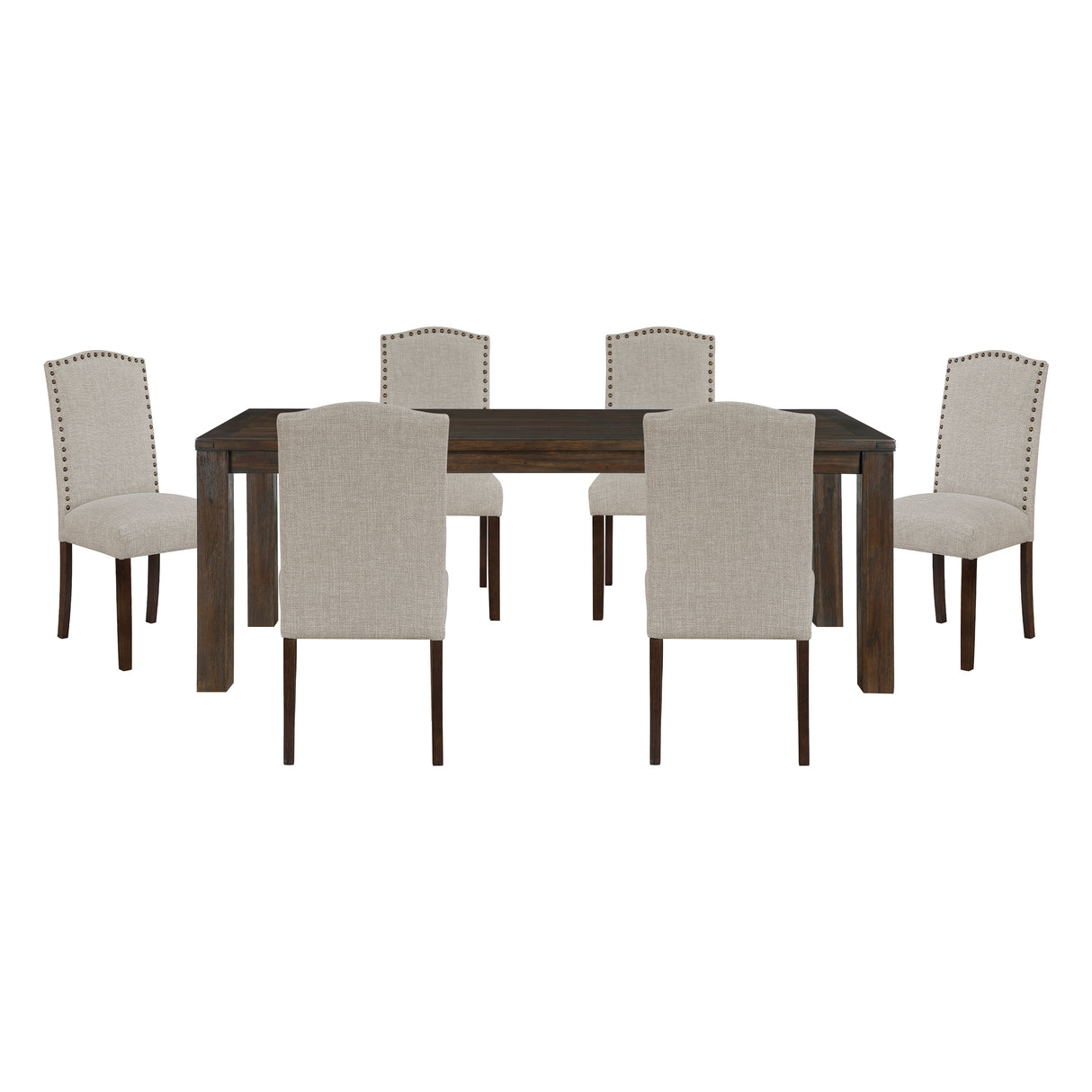 Paulson Dark Brown/Taupe 7-Piece Dining Set from Homelegance - Luna Furniture