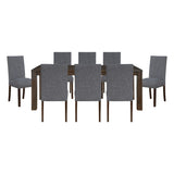 Paulson Dark Brown/Gray 9-Piece Dining Set from Homelegance - Luna Furniture
