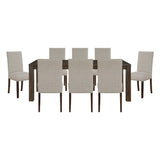 Paulson Dark Brown/Taupe 9-Piece Dining Set from Homelegance - Luna Furniture