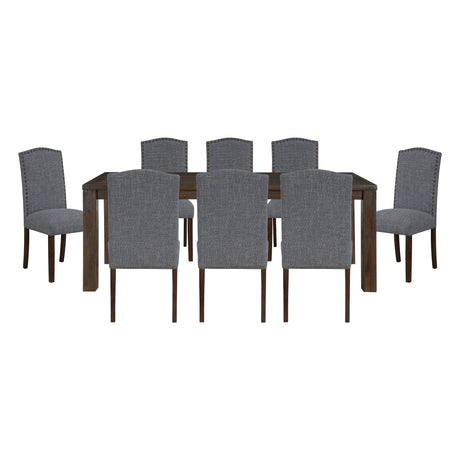 Paulson Dark Brown/Gray 9-Piece Dining Set from Homelegance - Luna Furniture