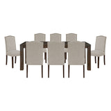 Paulson Dark Brown/Taupe 9-Piece Dining Set from Homelegance - Luna Furniture