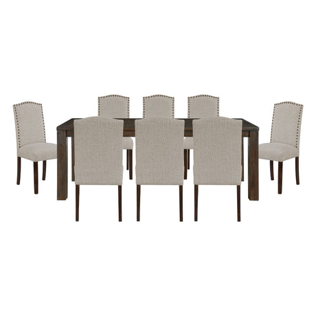 Paulson Dark Brown/Taupe 9-Piece Dining Set from Homelegance - Luna Furniture