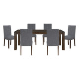 Paulson Dark Brown/Taupe 7-Piece Dining Set from Homelegance - Luna Furniture