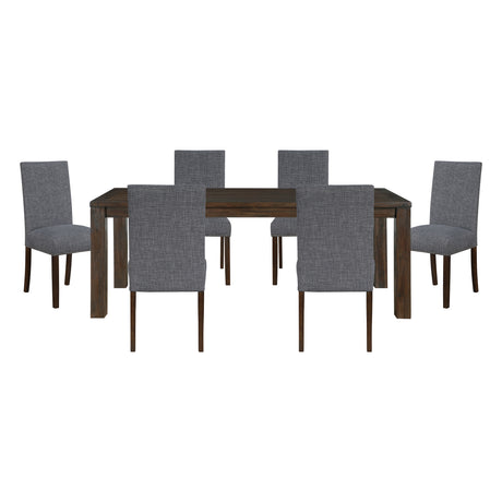 Paulson Dark Brown/Taupe 7-Piece Dining Set from Homelegance - Luna Furniture
