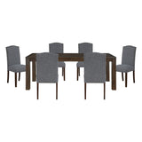 Paulson Dark Brown/Taupe 7-Piece Dining Set from Homelegance - Luna Furniture