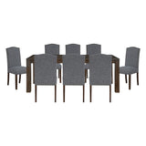 Paulson Dark Brown/Taupe 9-Piece Dining Set from Homelegance - Luna Furniture