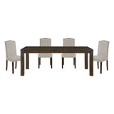 Paulson Dark Brown/Blue Gray 5-Piece 79" Dining Set from Homelegance - Luna Furniture