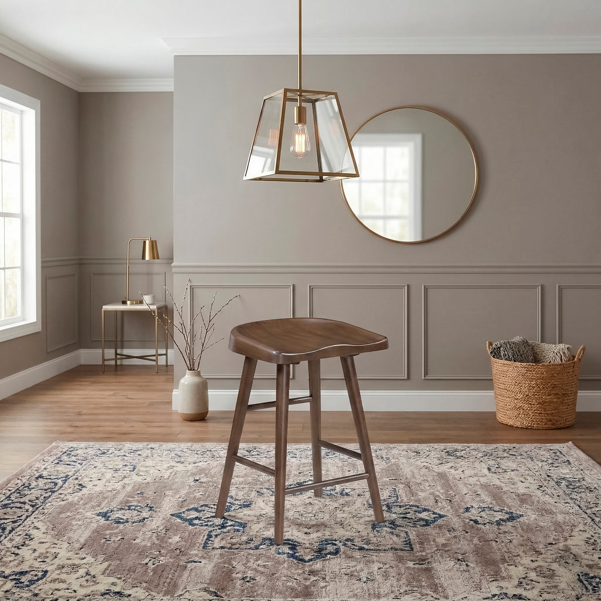 Paulson Blue Gray/Dark Walnut Side Chair, Set of 2 from Homelegance - Luna Furniture